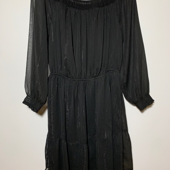 Black Off the Shoulder Cocktail Dress - Picture 3 of 5